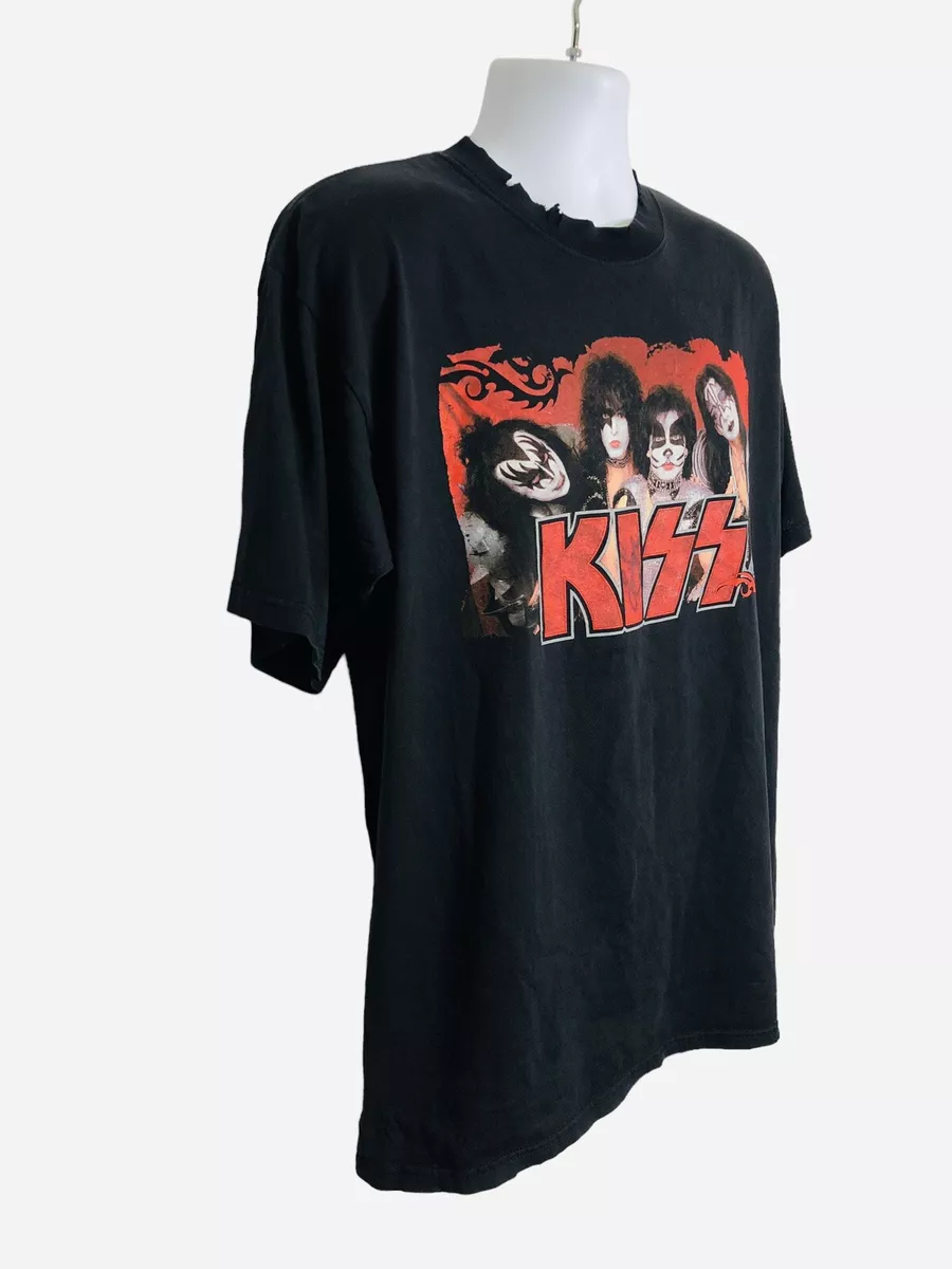 KISS Vintage Autographed Shirt 90’s All Sport Eric Singer Drummer Signed Sz XL