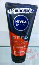150g. Nivea Men Deep Rapid Acne Clear Facial Mud Foam Salicylic Power Face Wash