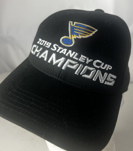 St Louis Blues Hat Cap Youth 2019 Stanley Cup Champions NHL Snapback Logo Sewn - Photo 1/3