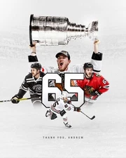 Andrew Shaw 8x10 Photo NHL Chicago Blackhawks 65 Tribute Thank You Stanley Cup