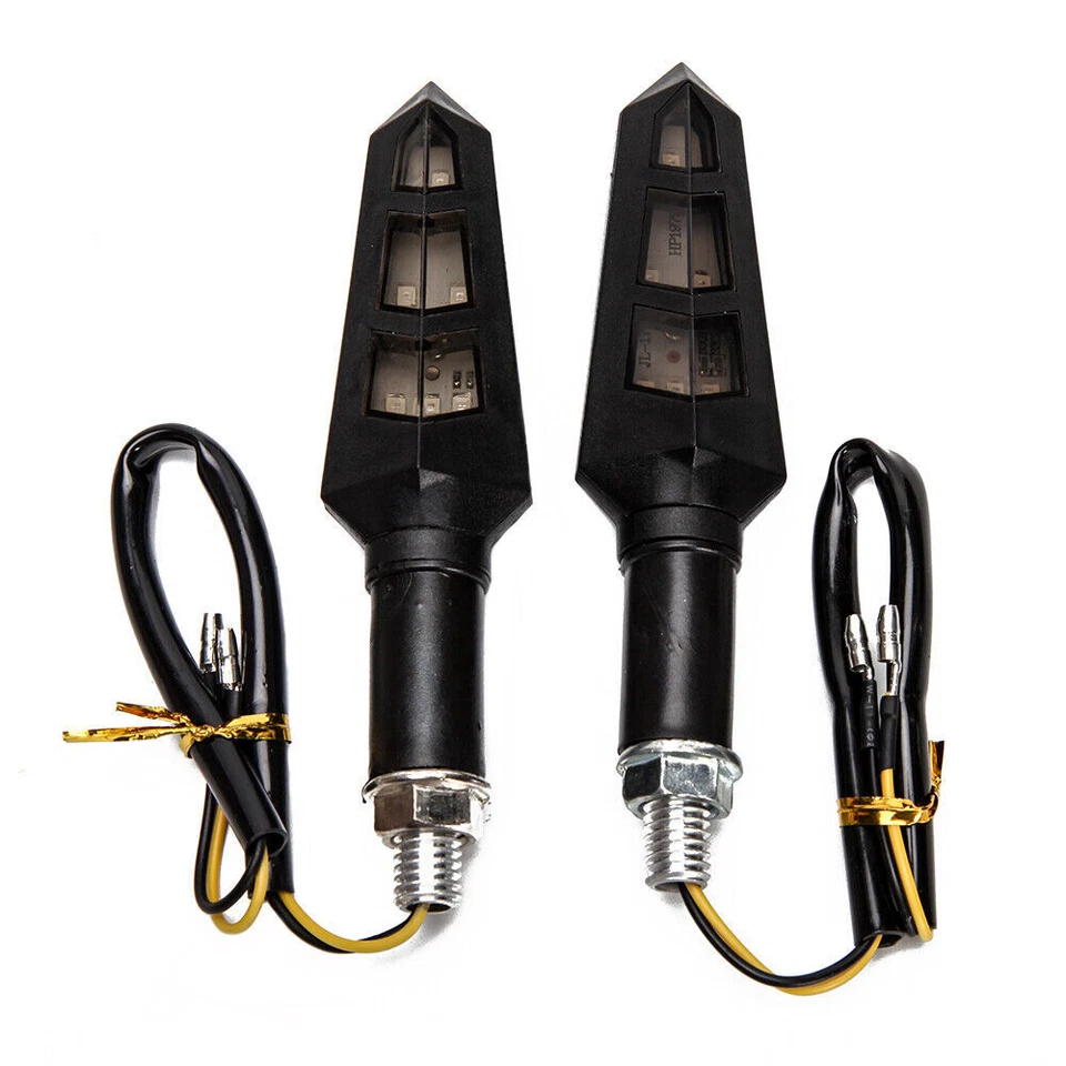 Motorcycle LED Amber Turn Signal Lights For Kawasaki Vulcan S 650 800 900 1500 - Image 4 of 4