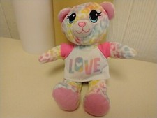 Build A Bear Rainbow Leopard Print Teddy Bear Mini Love Shirt Plush 3/2/24 T