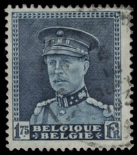 BELGIUM 231 - King Albert I "1931 Deep Blue" (pa70810)