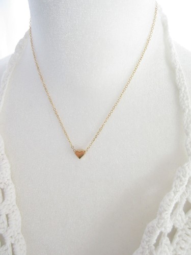 Herz Anhänger Halskette zierliche Kette schlicht minimalistisch Schmuck Muttertag Geschenk - Bild 6 von 12