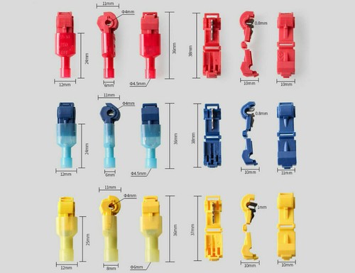 210PCS T-Tap Quick Splice Wire Terminal Crimp Connector Kit Waterproof 22-10 AWG - Picture 11 of 11