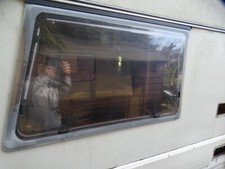 Caravan window,Swift Corniche 92.5 x 63cm,seal,hinge,support arms,catches.
