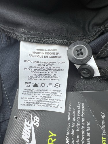Nike SB Dry-Fit Sportswear Chino Prep Pants Golf Black DJ7605-010 Men’s Size 32 - Picture 16 of 17