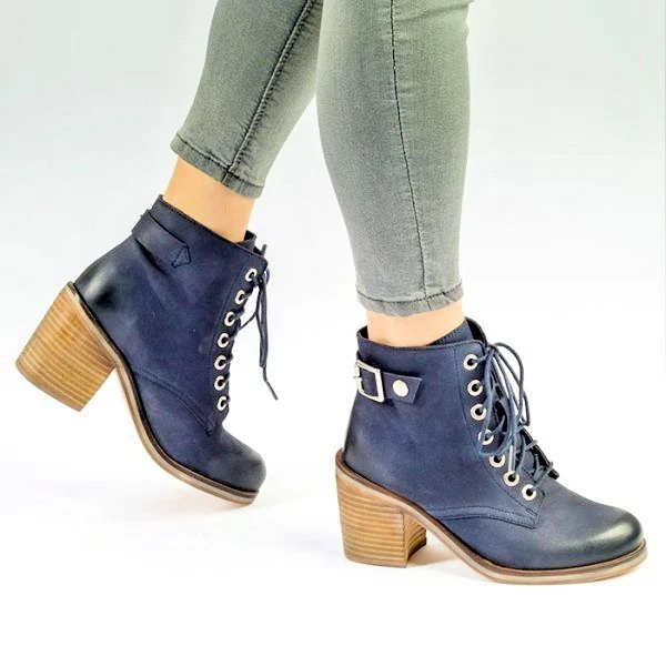 Ladies blue ankle boots clearance uk