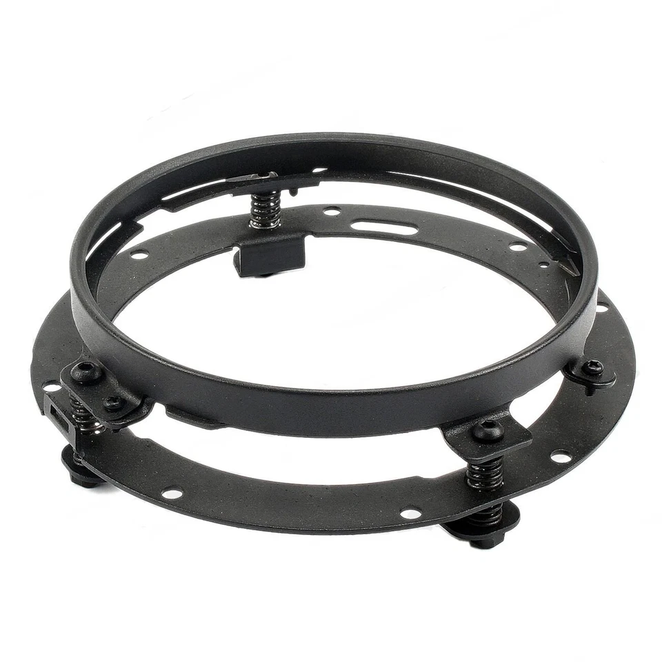 Anillo de soporte de montaje redondo de faros LED negros de 7 pulgadas para motocicleta Harley Foto 3 de 4