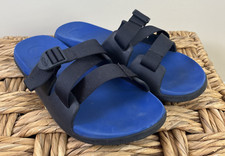 Chaco Chillos Mens Sz 12 shoes Blue Slip On Comfort Slide Sandals Strap Outdoor