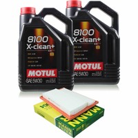 Mann Inspektionspaket 10L Motul 8100 X-Clean+ 5W-30 FüR Mercedes-Benz E-Klasse