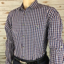 Ted Baker London Men  s Multi Color Plaid Dress Shirt Size 6 XL 