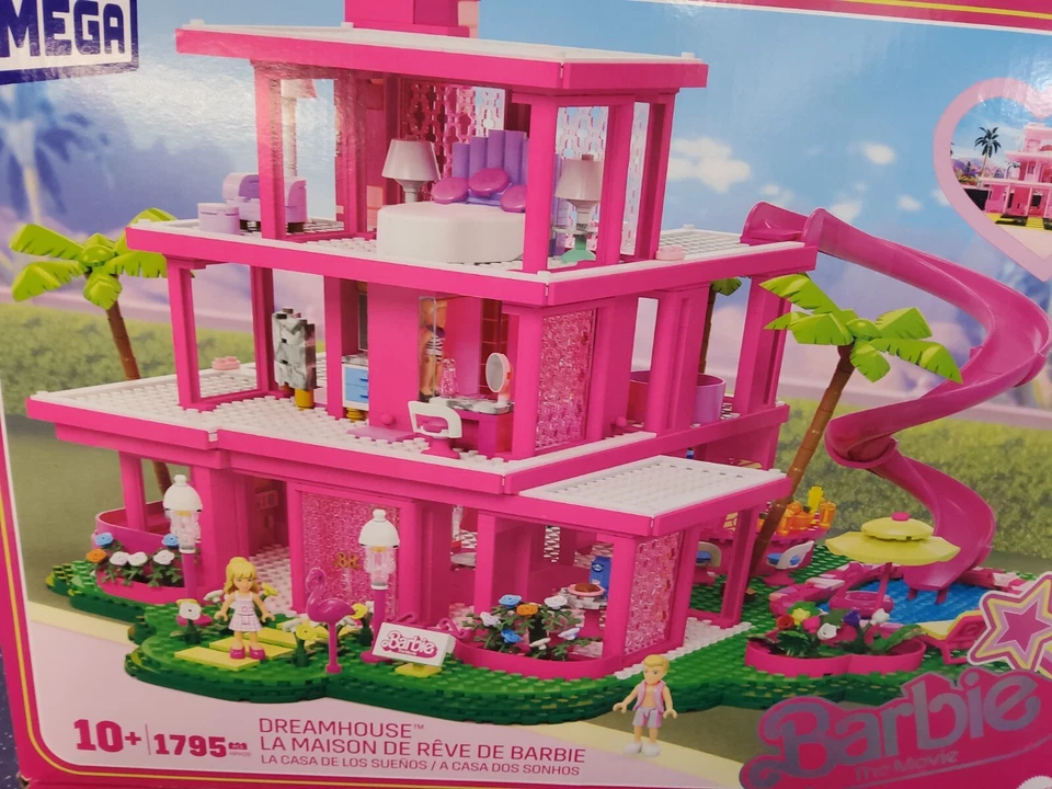 Mega Mattel Barbie The Movie Dreamhouse Building Block Set 1795 Pcs - Image 4 of 4