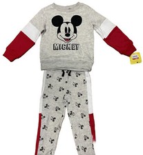 Disney Junior Mickey Mouse Logo Toddler Sweatshirt Sweatpants Set 2 Pcs Size 3T
