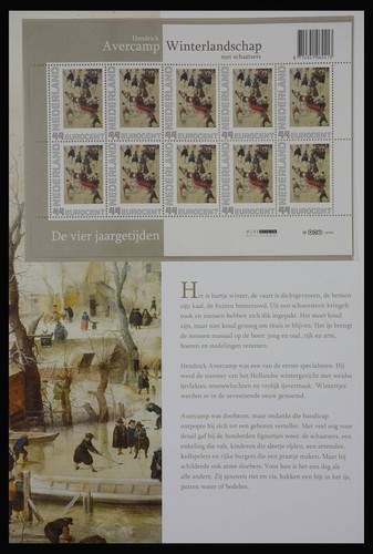 Lotto 13106 collezione francobolli nuovi di zecca Paesi Bassi 4 stagioni in album speciale.
