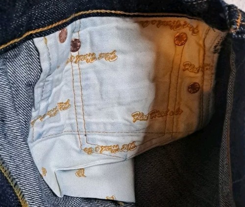 The Flat Head Jeans 3005 gerade Passform Wild roh Denim Knopffliege 31x29 - Bild 8 von 14