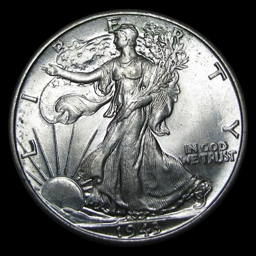 1943 Walking Liberty Half Dollar Silver ---- Gem BU Coin ---- #PP425