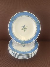 H W Heinrich Winterling Melanie Suppenteller Blau Blumendecor