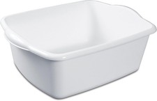 Durable Plastic Wash Tub Dishpan Fits in Single Double Kitchen Sink