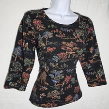 Retro 90s fall whimsigoth cottage core 3/4 sleeve top
