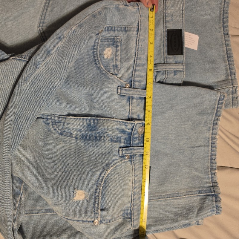 2 SCOOP Women's Size 10 Barrel Leg Jeans Light Wash Blue Denim High Rise Stretch