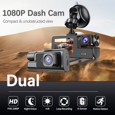 Wifi DASH CAM - Full HD 1080P Dual-Channel Camera NEW... 