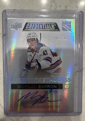 2021-22 Upper Deck Credentials - Debut Ticket Access Autos Morgan Barron...