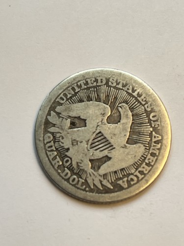1853-O Seated Liberty Quarter Arrows & Rays 25C New Orleans Key Type Coin - Picture 6 of 6