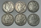 1896 S MORGAN DOLLAR LOT / 6 1896 S MINT COINS