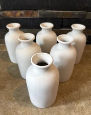 6 Pcs White Vase Ceramic Vases YANLING Medium Home Decor 5.6 inch FAST SHIPPING