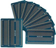 10 Pcs Solderable Breadboard PCB BoardGold Plated Solder Breadboa Color: Blue