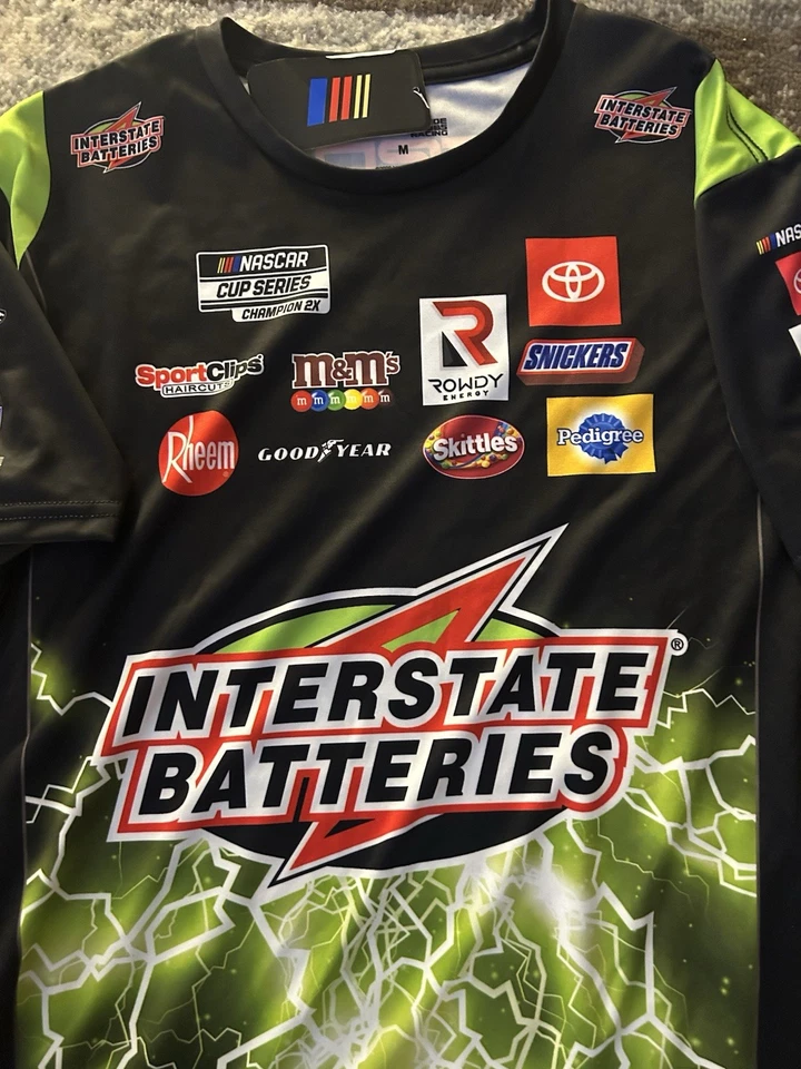 Camiseta Kyle Busch Interstate Batteries NASCAR Talla Mediana Foto 4 de 4