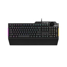ASUS TUF Gaming K1 RGB keyboard with dedicated volume knob, spill-resistance, si