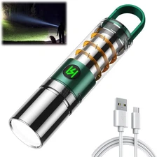 High Power Flashlights, 100000 Lumen Rechargeable LED Small, Green 