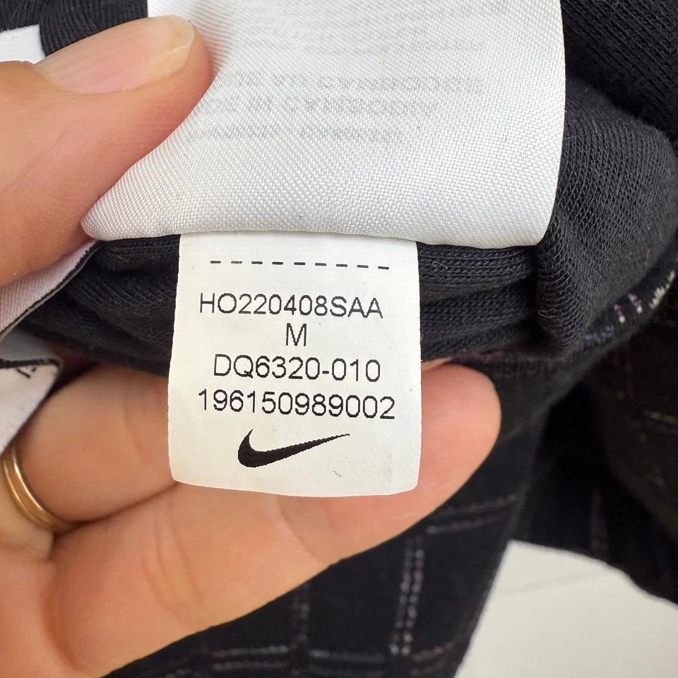 Nike YOGA JACQUARD Reversible LUJO KIMONO Bata ENVOLTURA Negro Cuadros MUJERES Mediano Foto 4 de 4