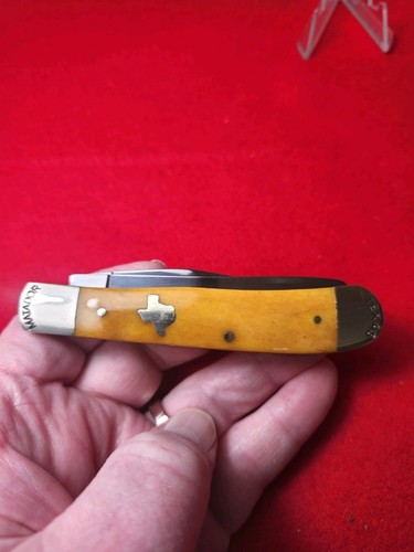 Moore Maker Matador, Texas 5202 U TX Texas Trapper Knife Yellow Bone 2019 NIB - Picture 8 of 10