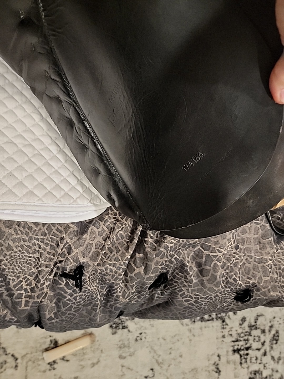 17” Black Passier PS Baum VSD Dressage Saddle Medium tree short billets Longflap