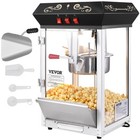 Vevor Popcorn Popper Machine Countertop Popcorn Maker 850W 8 Oz 48 Cups Black