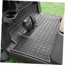 Golf Cart Floor Liner Mat 8mm Thick Rubber Full Coverage Fit for Club Grey Trim