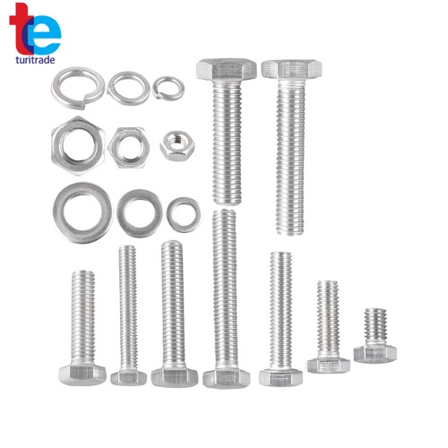 236PIECES M6 M8 M10 Heavy Duty Bolts and Nuts Assortment Kit 304 Stainless Steel - Bild 8 von 23