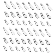 48 PCS Bookshelf Pegs Shelf Tabs Cabinet Pegs for Shelves 5/6/7mm Shelf Pins 