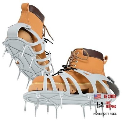 1-Set Lawn Aerator Shoes Aerator Shoes with Wrap Around Lacing with 22 Nails