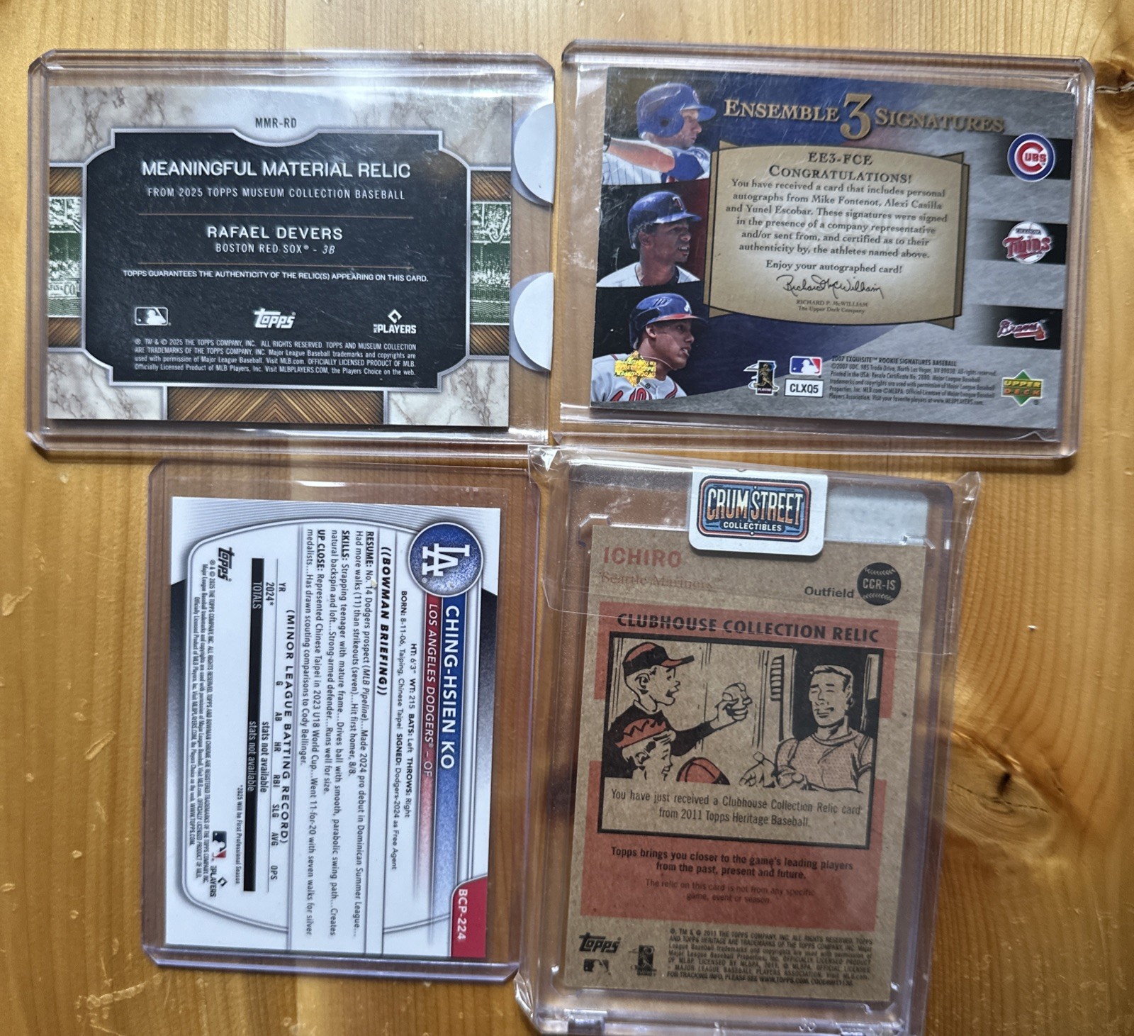 4 Card MLB Lot Autos Patch’s Numbered and More view 2