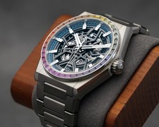 Zenith Defy Classic Skeleton Gemstones Rainbow bezel Men's Watch 4