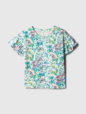 NEW GAP Toddler Girls Multicolor Floral Print Outfit / Set Ruffle Top Shorts 4T