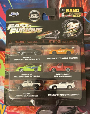 Jada Nano Hollywood Rides Fast & Furious 25 Years Diecast Car 6-Pack Set. Sealed