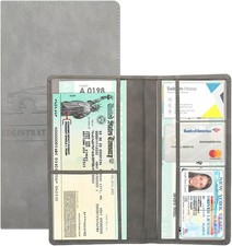 Car Glove Box Organizer Fr Registration Insurance Documents Un Color Gray