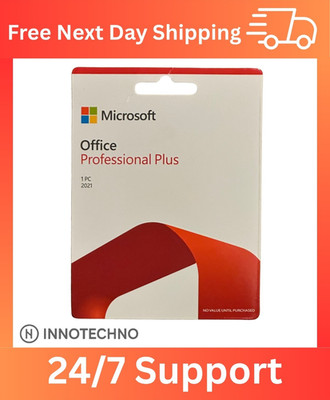 Microsoft Office 2021 1PC Professional Plus, Genuine Retail Product Card,Sealed