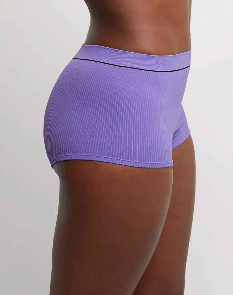 Paquete de 3 bragas Hanes Boyfit originales para mujer ropa interior costilla elástica sin costuras Foto 4 de 4