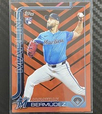 2025 Topps Update Jonathan Bermudez #US144 RC Orange Black Miami Marlins